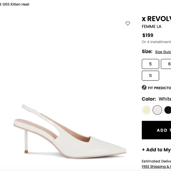 x REVOLVE G55 Kitten Heel FEMME LA brand: FEMME LA - Picture 1 of 1